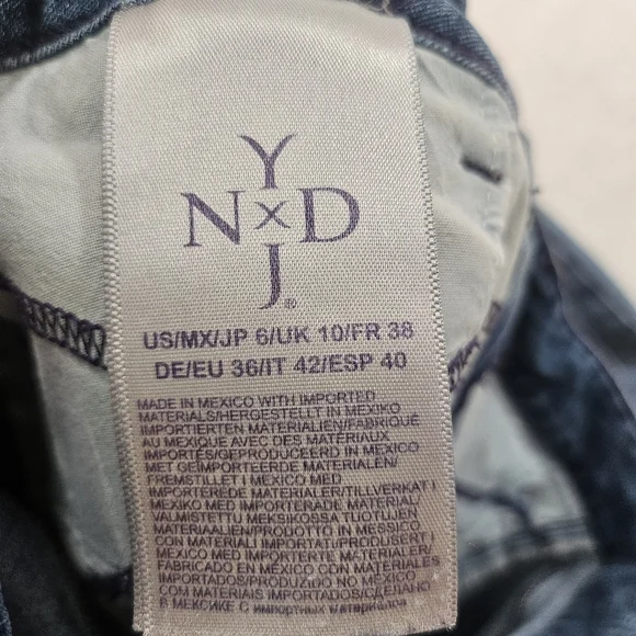 NYDJ Annabelle Skinny Boyfriend Jeans Size 6 Medium Wash Lift Tuck Stretch Denim - Picture 3 of 12